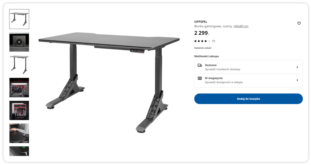 karta produktu - biurko - w sklepie IKEA